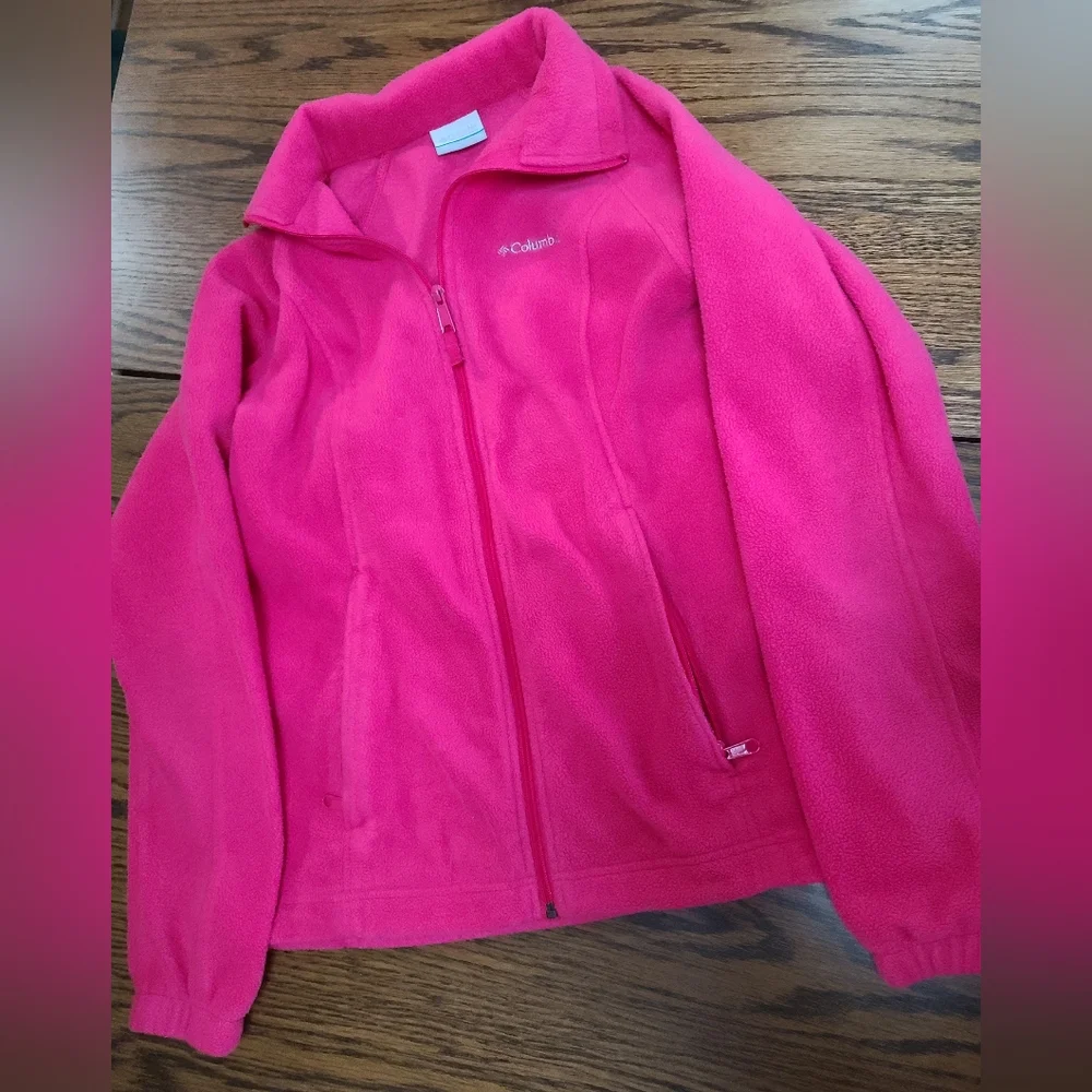 Columbia Women's Pink Zip-Up Fleece Jacket Size S - Picture 5 of 7
